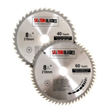 2X Saxton TCT Circular Wood Saw Blades 210mm x 30mm for Festool Bosch Makita Dewalt fits 216mm saws