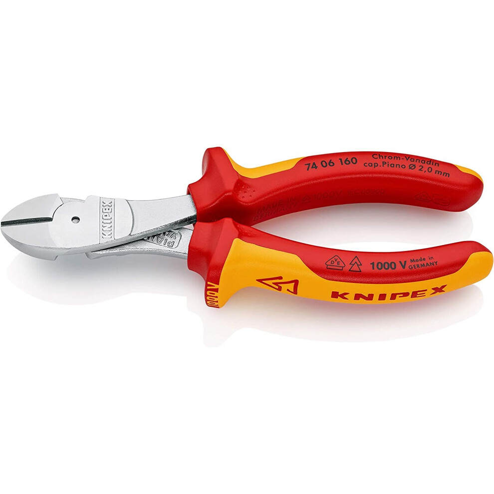 KNIPEX High Leverage Diagonal Cutter 1000V-insulated (160 mm) 74 06 160