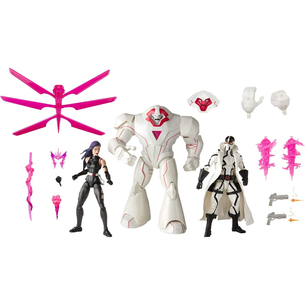 Hasbro Marvel Legends Series X-Men 15-cm Collectible Action Figures Psylocke, Marvel?s Nimrod and Fantomex Toys, 15 Accessories [Amazon Exclusive]