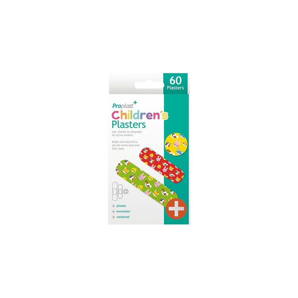 Uk Phoenix Proplast Plasters Assorted 75 Pieces Per Pack Unicorn & Rainbow/Animals/Bright Neon (Children Plasters)
