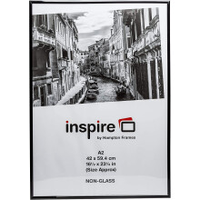 Hampton Frames BACKLOADER Poster Certificate Photo Frame Plexi Black A2 (42x59cm) A2MARBL