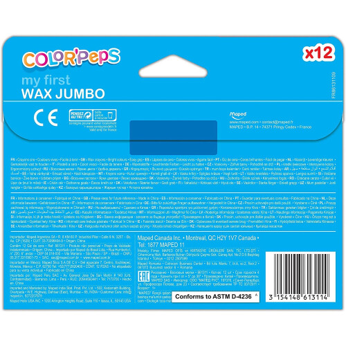 MapedColor'Peps My First Jumbo Wax Crayons (Age 2+) 2