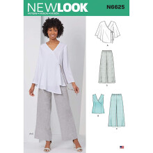 Wzσr szycia New Look N6625A Topy i spodnie Misses, rσzne biale