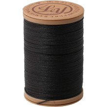 Black 0.55mm Dia Leather Craft Hand Work Sewing DIY Round Waxed Wax String Linen Stitching Thread Cord