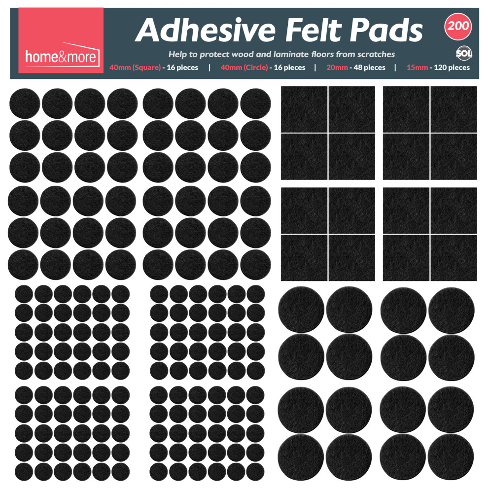 200pk Self Adhesive Furniture Chair Felt Pads for Floor Protection-image-OPC-P78N7ZK-NEW