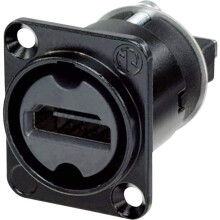 Neutrik HDMI Feed Through Panel Jack - Black