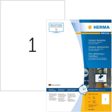 HERMA Spezial-Polyethylen (PE) extra starker selbstklebender weißer Mat A4 (210 x 297 mm) 40 Etiketten (40 Blatt x 1)…