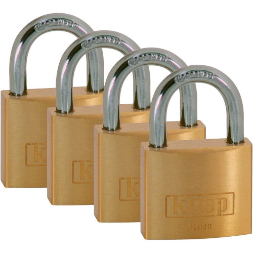 Kasp Kasp K12040D4 40 mm Brass Padlock Keyed Alike (Pack of 4))