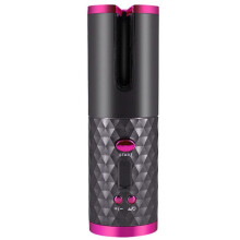 (Grey) Cordless Automatic Hair Curler | Portable Curling Tongs