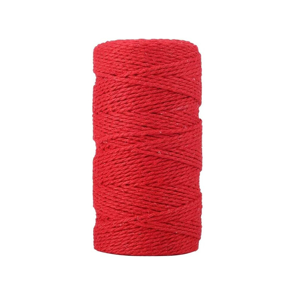 Upain Red String 2Mm 100M Christmas Twine String Decorative Butcher String Cotton Jute String For Gift Wrapping Diy Crafts Gardening Baking Butchers 5281048003740