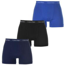 (L) Calvin Klein 3 Pack Mens Boxer Trunks Cotton Stretch Underwear
