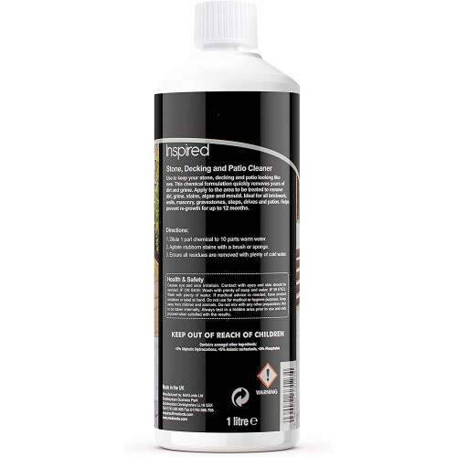 McKlords Ltd Stone, Decking and Patio Cleaner-1 Litre, Clear 1