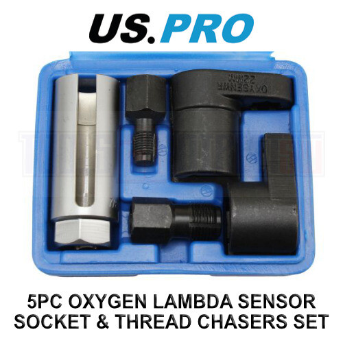 us pro US PRO Tools 5pc Oxygen Lambda Sensor Socket, Sockets & Thread Chaser Set, 7062