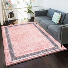 (Pink (Trani), 120 x 170 cm) New Modern Shaggy Area Rugs Hallway Runner Living Room Bedroom Carpet Floor Mats