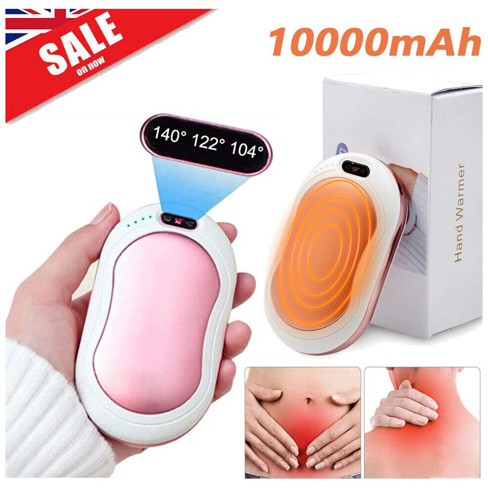 Mini Hand Warmer, 10000mAh Power Bank Pocket Warmers USB Rechargeable