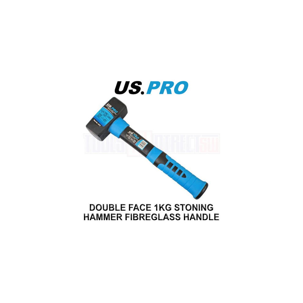 US PRO Tools 2.2lbs Stoning Hammer 1kg Fibreglass Handle 11" Inch Sledge Hammer 4512