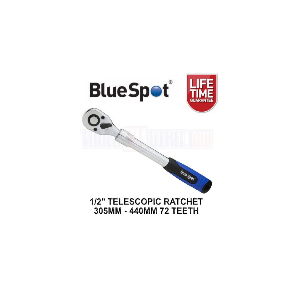 BlueSpot 1/2" Dr 72 Teeth 305mm to 440mm Extendable Ratchet 02027