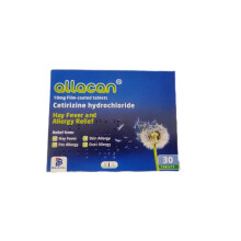 Allacan Cetirizine Hydrochloride Hayfever Allergy 10mg 30 Tablets x 6 Packs