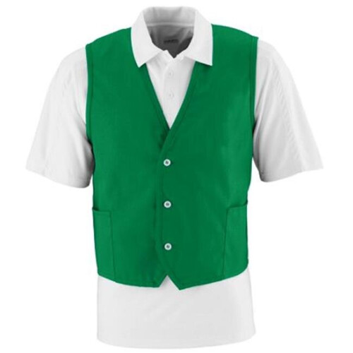 Augusta 2145A Three Button Front Closure Vest, Kelly - 2X