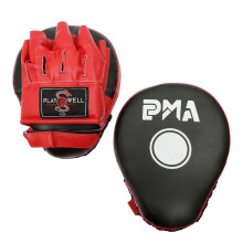 PLAYWELL DELUXE PMA CURVED VINYL FOCUS PADS - BLACK/RED