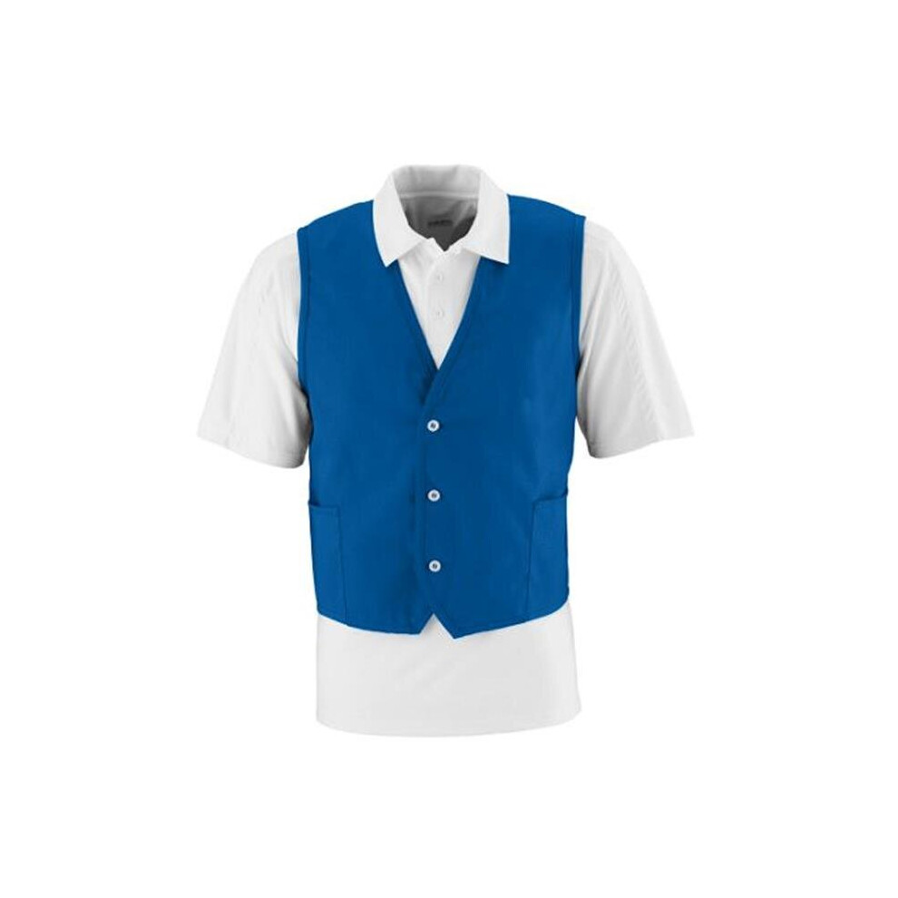 Augusta 2145A Three Button Front Closure Vest, Royal Blue - 4X-image-OPC-P9WB5ZH-NEW