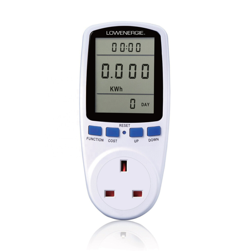 Lowenergie Uk Plug-In Power Meter Energy Monitor Electricity Consumption Watt Kwh Analyzer