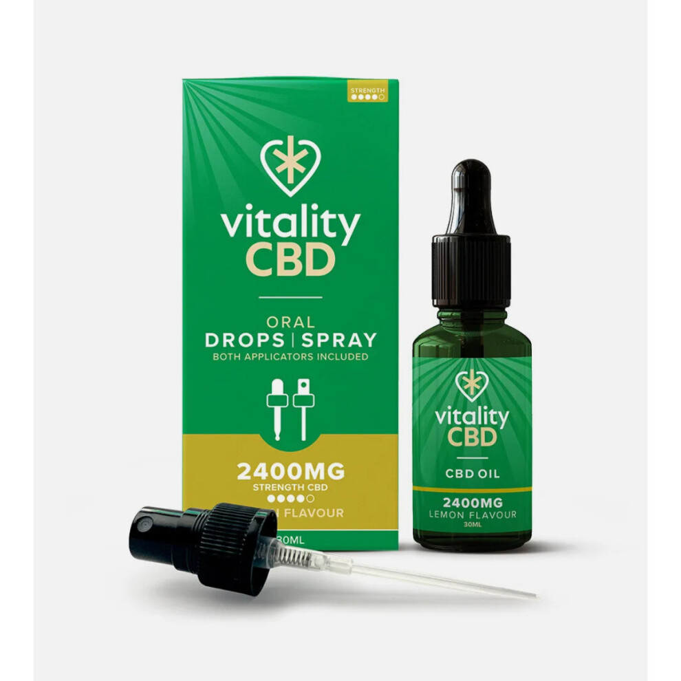 Vitality CBD Oil Oral Drops/Spray 2400mg Lemon Flavour 30ml