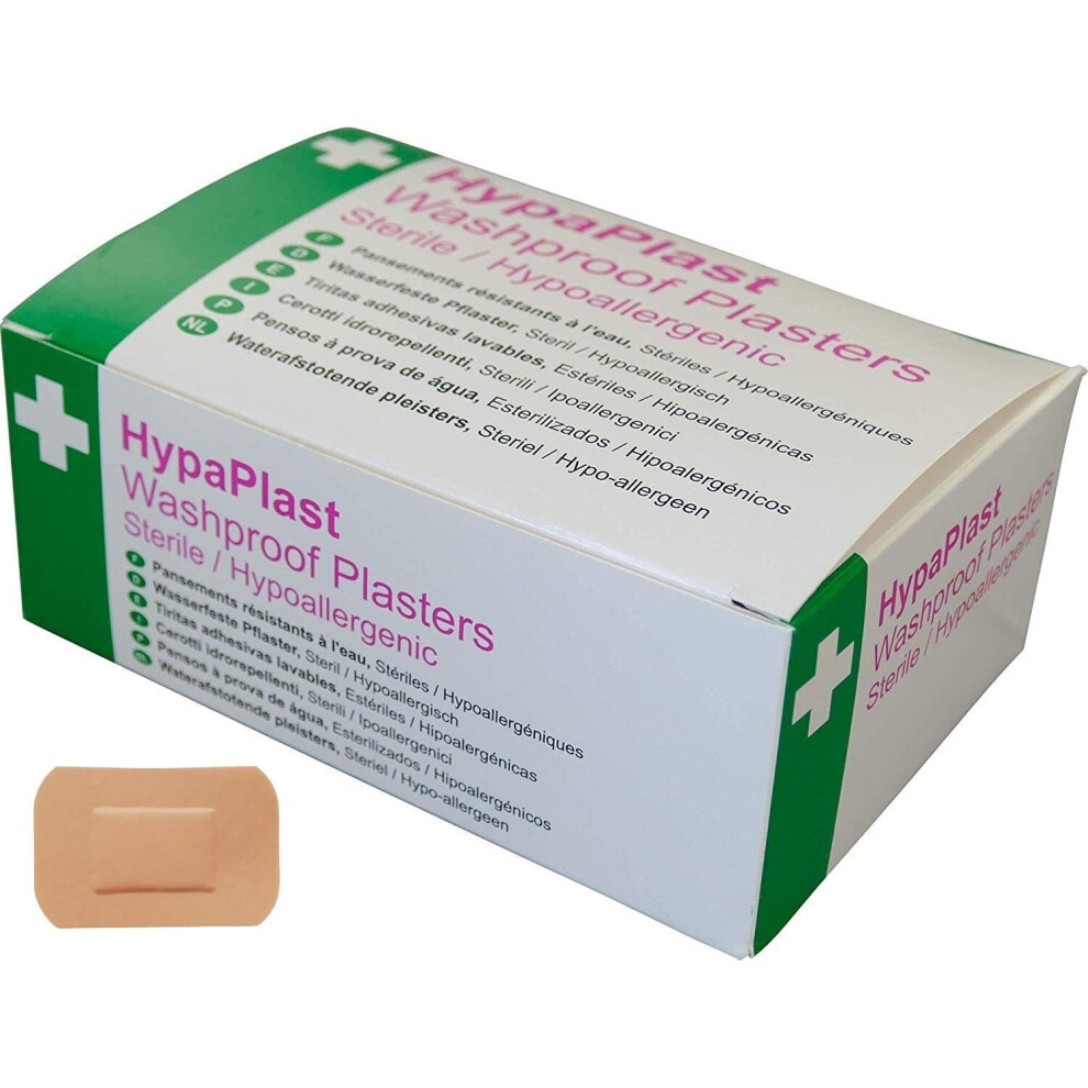 Safety First Aid Group Pink Hypaplast Washproof Plasters, 7.2X5cm (Pack Of 100)