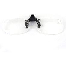 Reading Glasses Clip On Flip Up Magnifying Reading Glasses Magnifiers Lenses Readers Unisex (+4.0)
