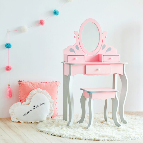 Fantasy Fields Rapunzel Kids Dressing Tables Vanity Table With Mirror 2