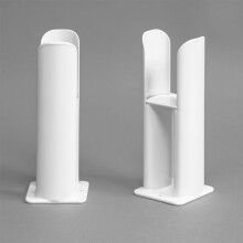 Floor Mounted Feet Leg Supports for Double Bar Horizontal Oval Radiator White