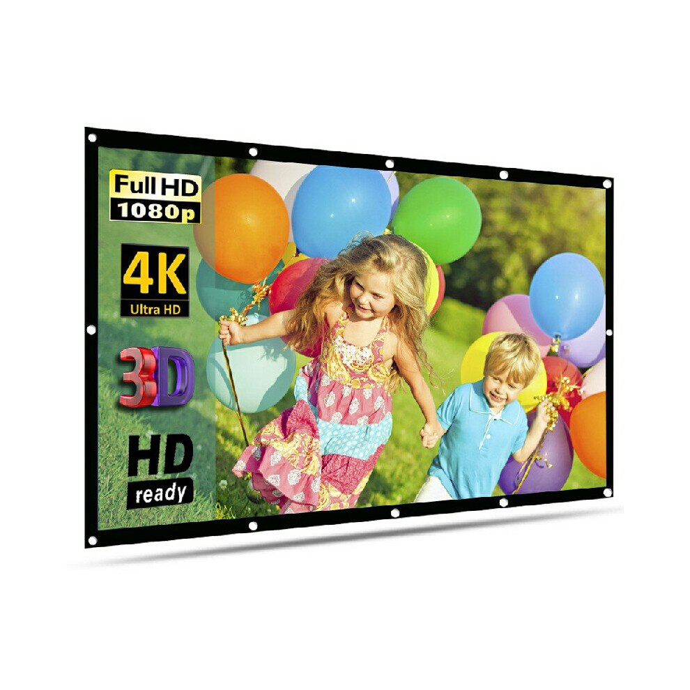 100 Inch 16/9 Home Cinema Theatre Simple Canvas Projection Screen Fabric
