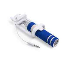(Blue) Folding Compact Anti-Rotating Selfie Stick