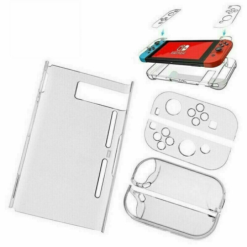 Nintendo Switch Transparent Shockproof Protective Hard Case 5-in-1 Dockable 2