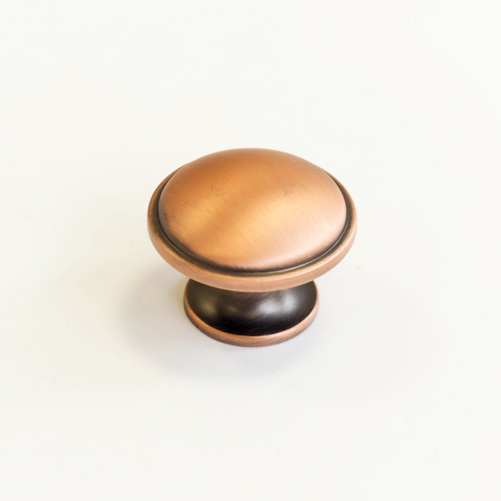 (35Mm Knob) Brushed Copper Handles 128Mm & 160Mm & Knob 5060796709308
