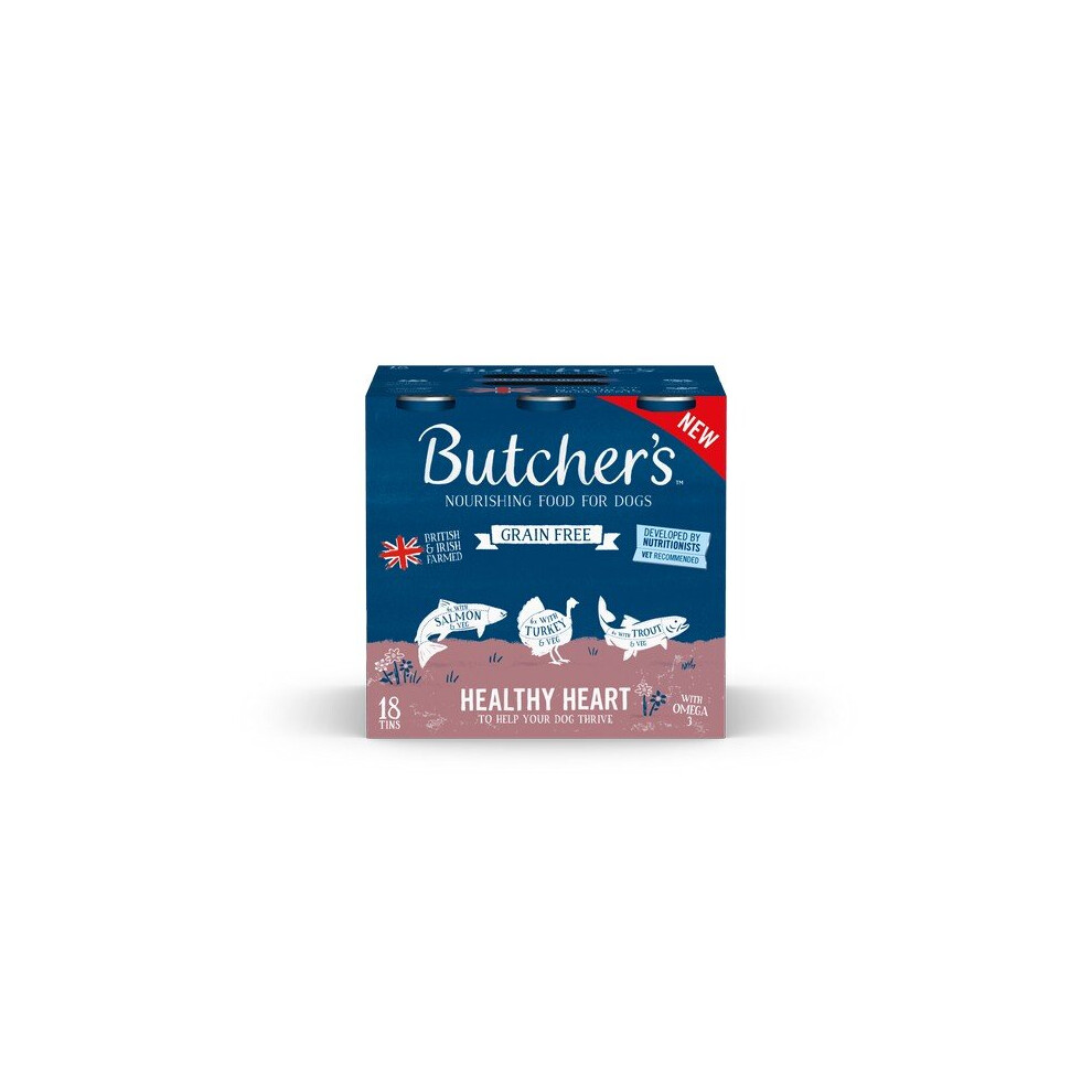 Butchers Butcher's Healthy Heart Adult Wet Dog Food Tins - X 390G Grain/Salmon Size 18 - Image 6