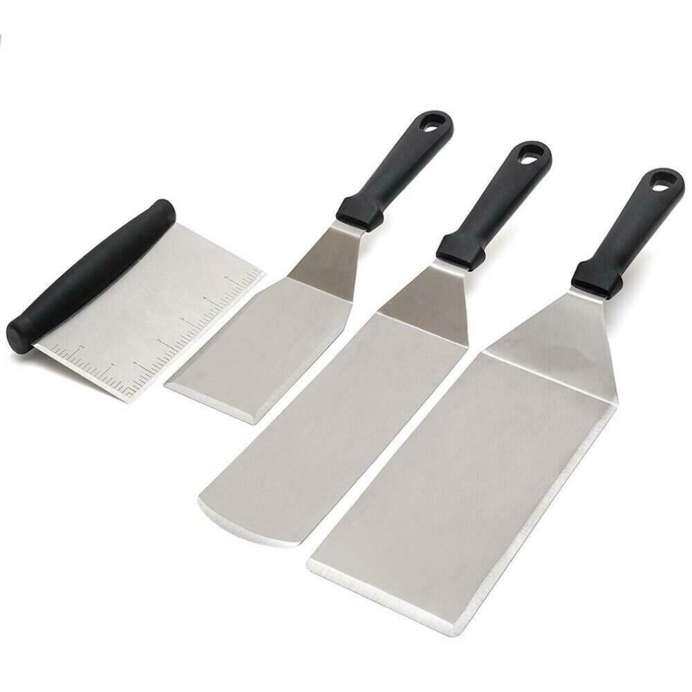 Metal Spatula Set - Griddle Scraper Flat Spatula Pancake Flipper
