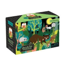 Bertoy 355402 Glow in Dark Puzzle, In the Forest, 100 Pieces