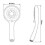 Triton Danzi DuElec Electric Shower Black 9.5kW  Modern Rainfall Head Handset 9