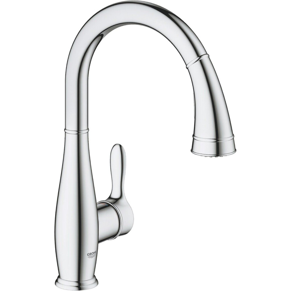 Grohe Parkfield Pull Out Dual Spray Kitchen Mixer Tap Single Lever Chrome