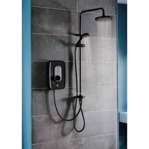 Triton Danzi DuElec Electric Shower Black 9.5kW  Modern Rainfall Head Handset 1