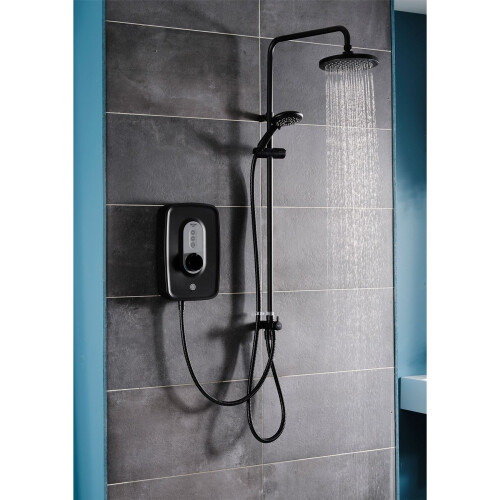 Triton Danzi DuElec Electric Shower Black 9.5kW  Modern Rainfall Head Handset 2