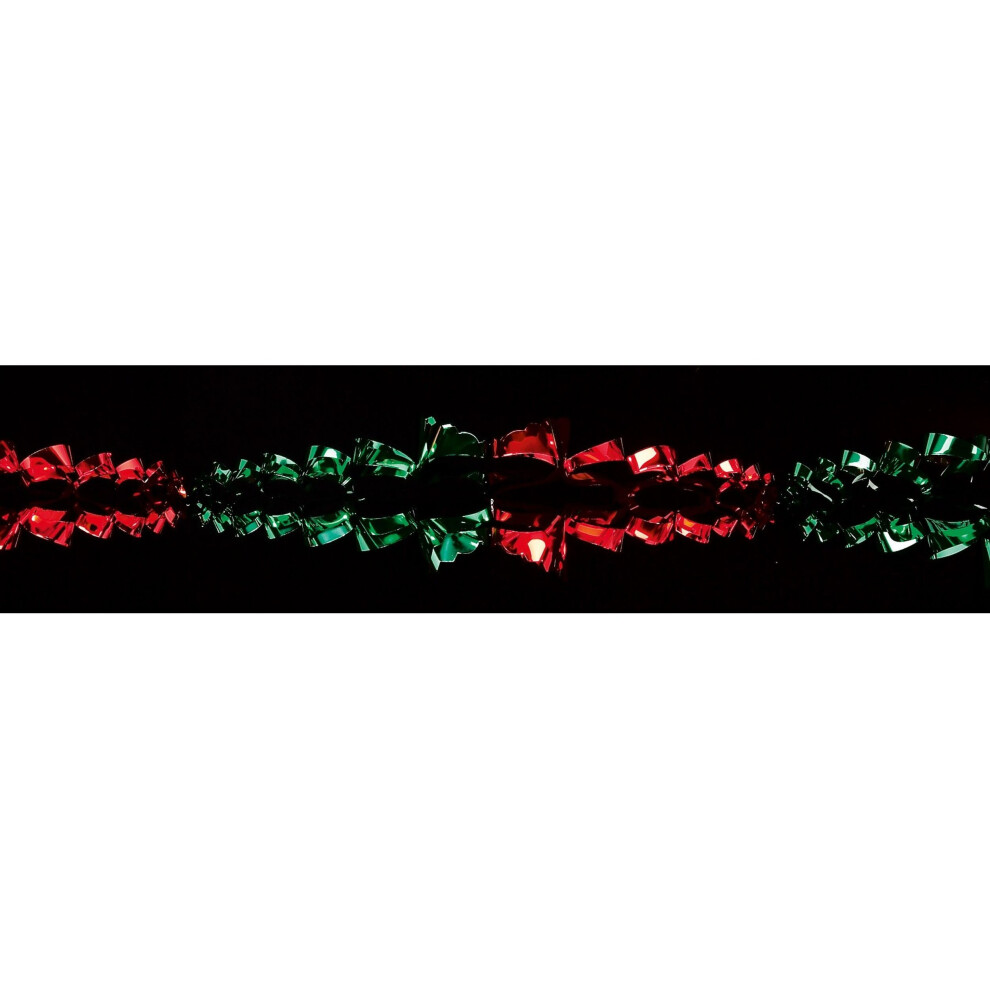 Premier Foil Christmas Garland Decoration Green & Red Garland 2.7M Green,Red