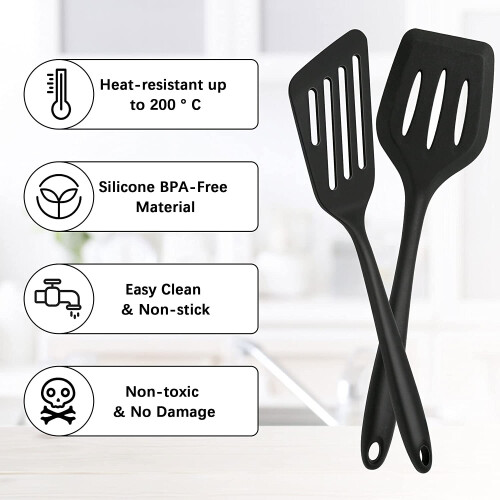 Black sale silicone spatula