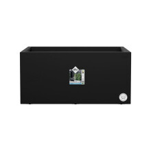 ELHO Bac à fleurs Vivo Next Long 60 - L 59 x W 30 x H 29 cm - Intérieur,Extérieur - 100% recyclé - Noir