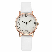 (White) Women Ladies Watches Wrist Quartz Analogue Watch Casual Leather Gift Fashion