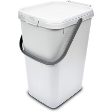 Addis Recycling 18 litres White Caddy With Metallic Carrying Handle