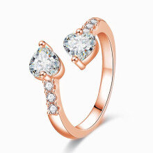(Style 01 Rose Gold) Adjustable Ring 925 Sterling Silver Rose Gold Women Girls Jewellery Gifts UK