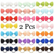 (White) Girls Babies Toddlers hair bow bobbles 2.75 inches Pairs of bobbles School Gift