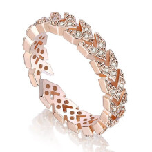 (Style 03 Rose Gold) Adjustable Ring 925 Sterling Silver Rose Gold Women Girls Jewellery Gifts UK